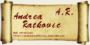 Andrea Ratković vizit kartica